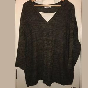 🌱Cj banks Sweater pullover Mock Layer Army Green